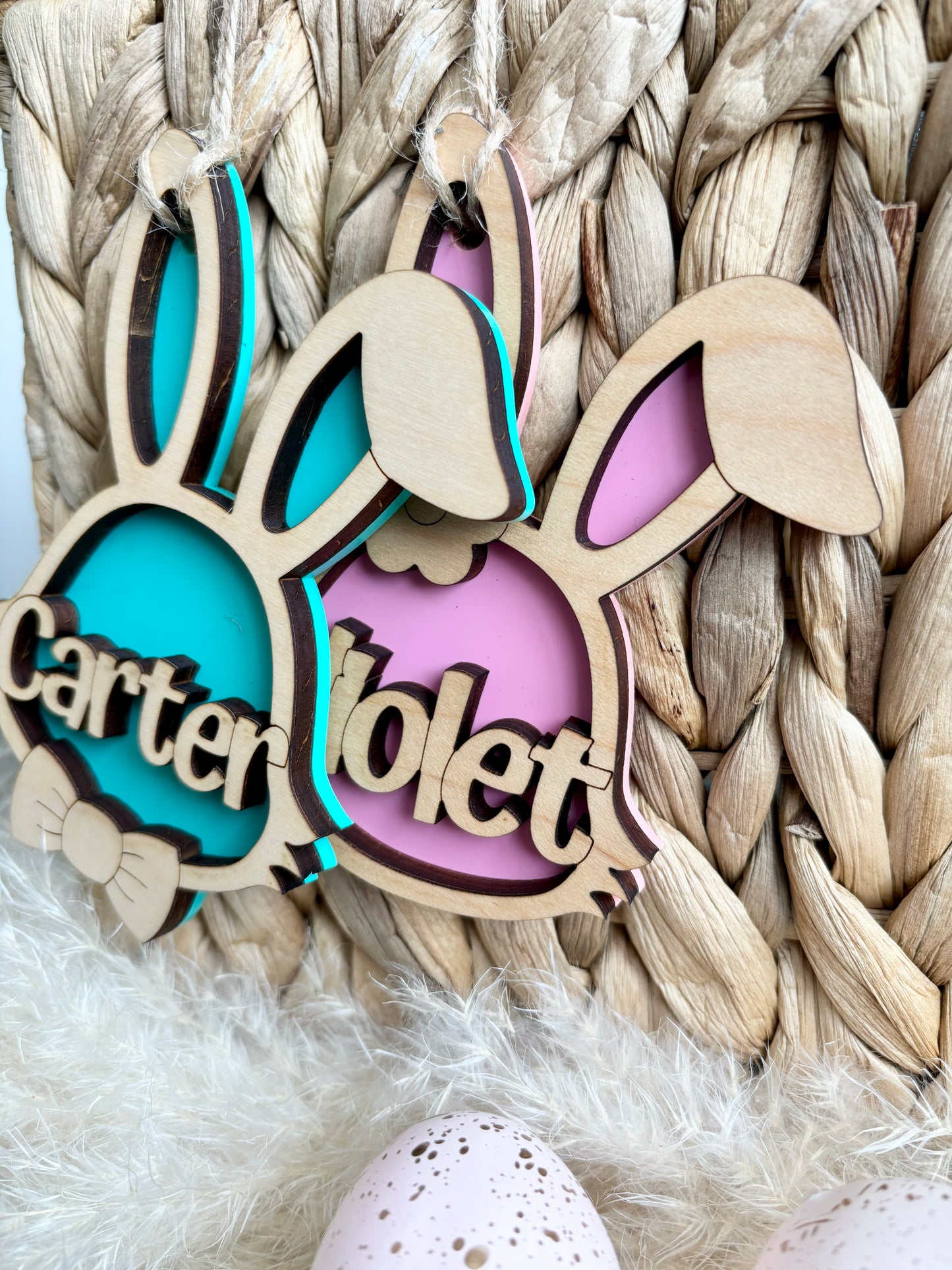 DOUBLE LAYER EASTER BUNNY TAG