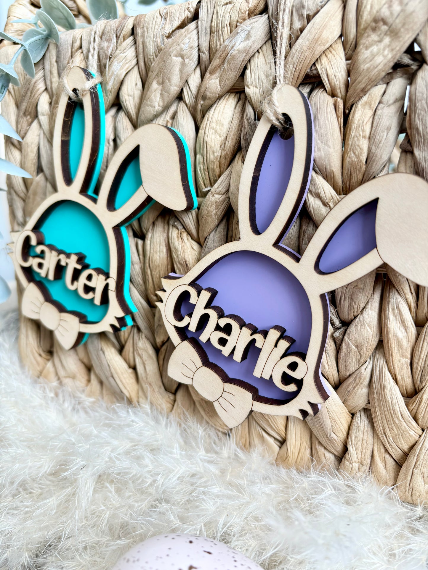 DOUBLE LAYER EASTER BUNNY TAG