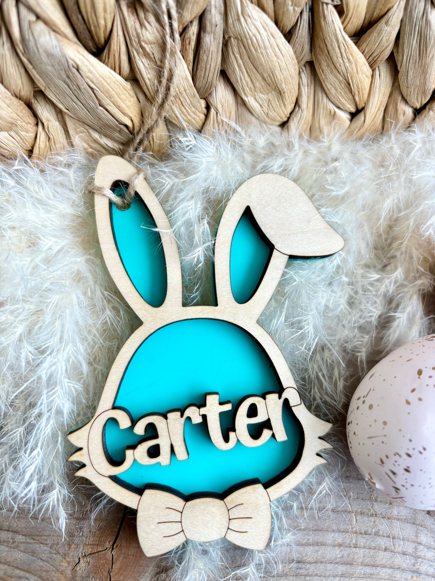 DOUBLE LAYER EASTER BUNNY TAG