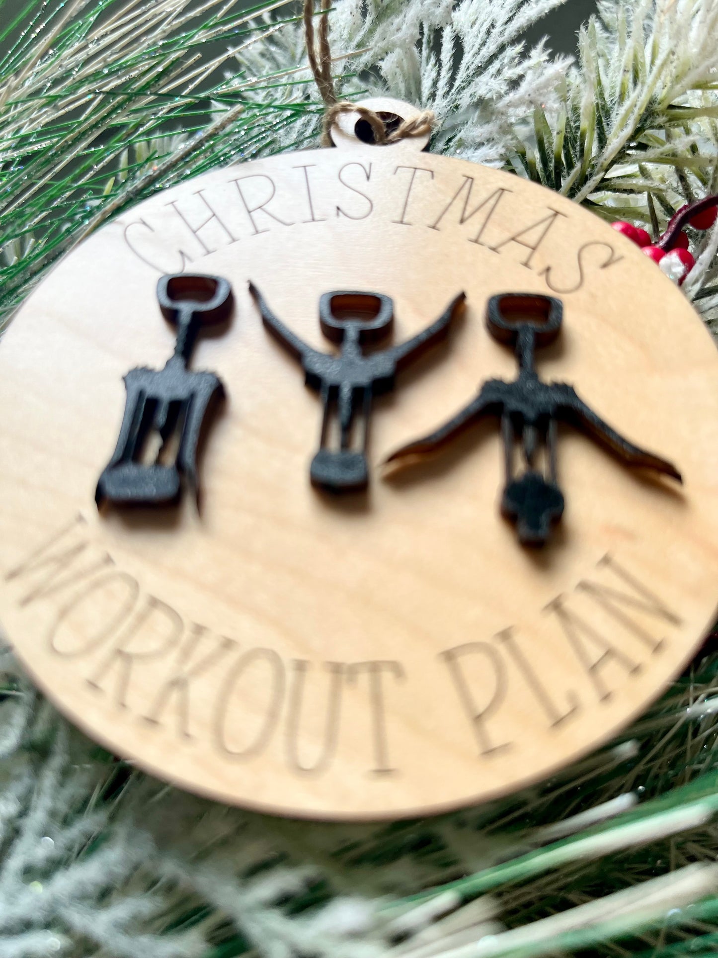 CHRISTMAS WORKOUT PLAN ORNAMENT