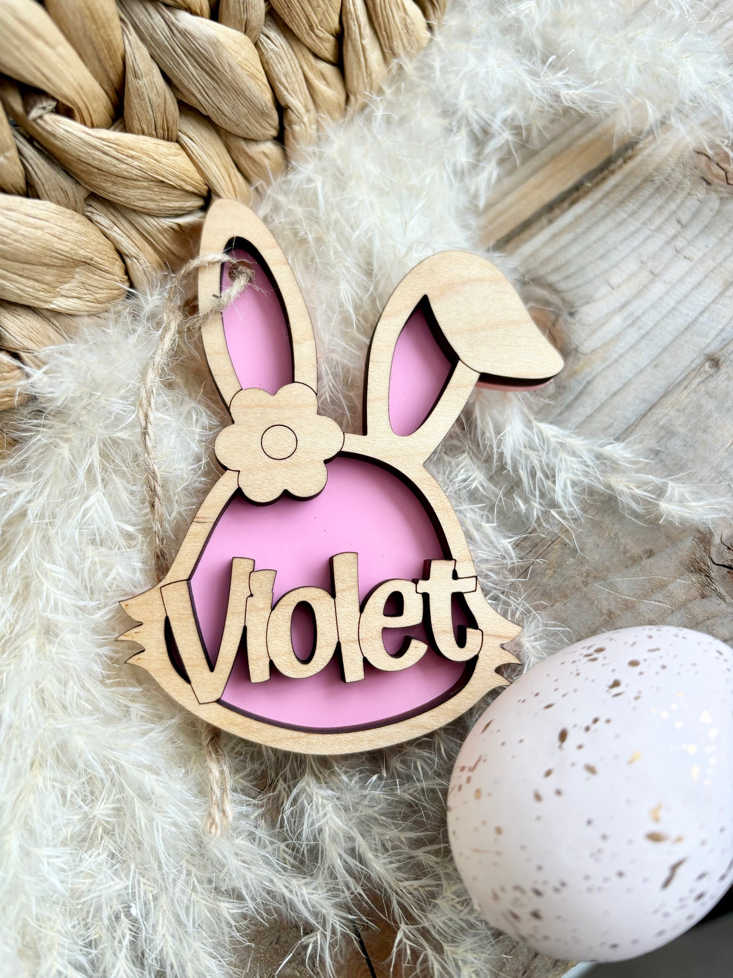 DOUBLE LAYER EASTER BUNNY TAG