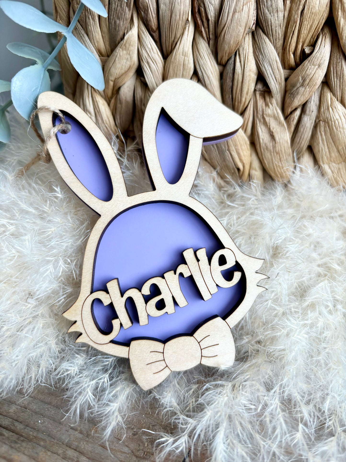 DOUBLE LAYER EASTER BUNNY TAG