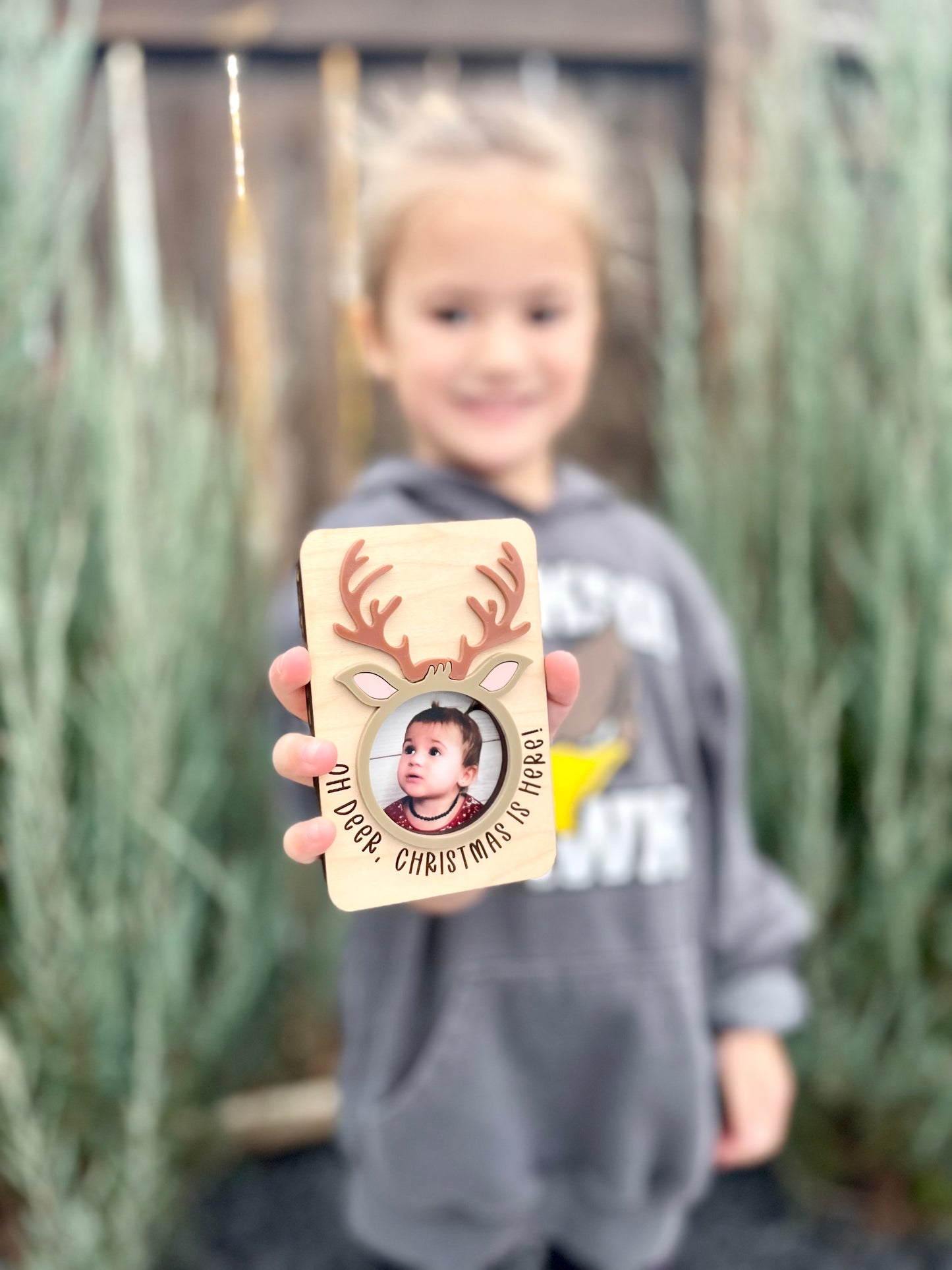 OH DEER, CHRISTMAS IS HERE MAGNET