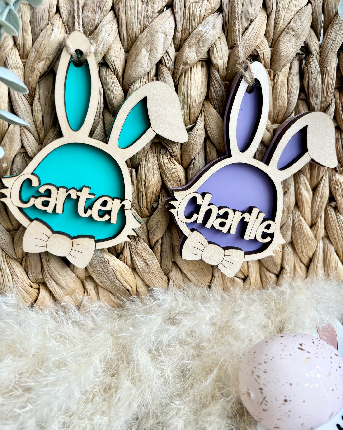 DOUBLE LAYER EASTER BUNNY TAG