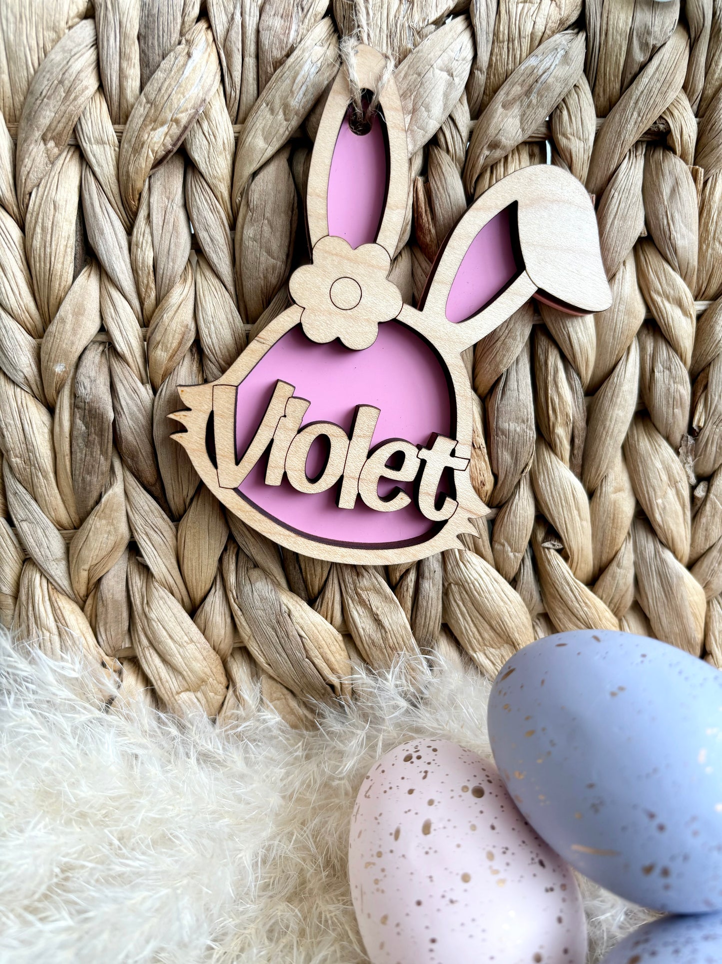 DOUBLE LAYER EASTER BUNNY TAG