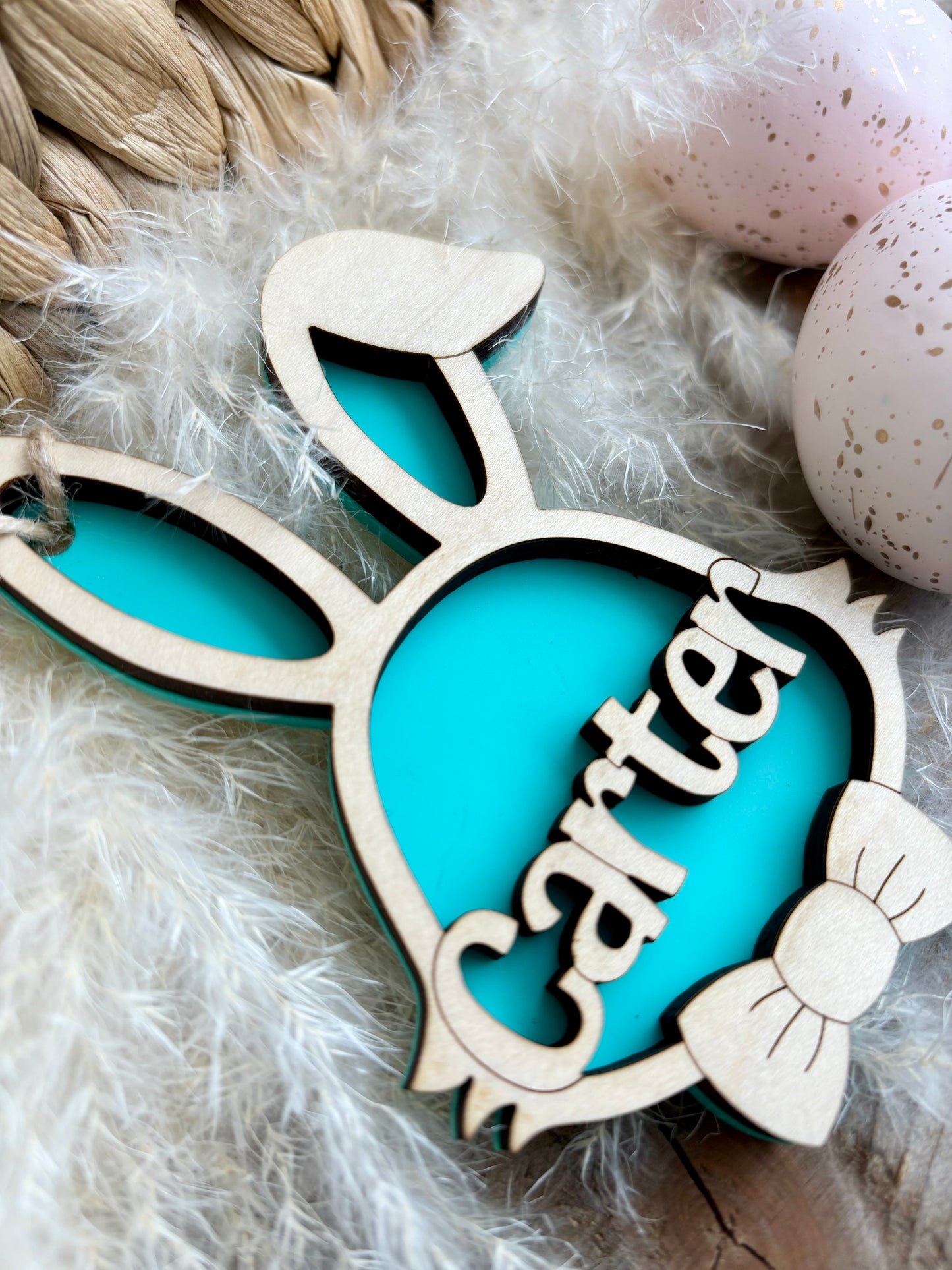 DOUBLE LAYER EASTER BUNNY TAG