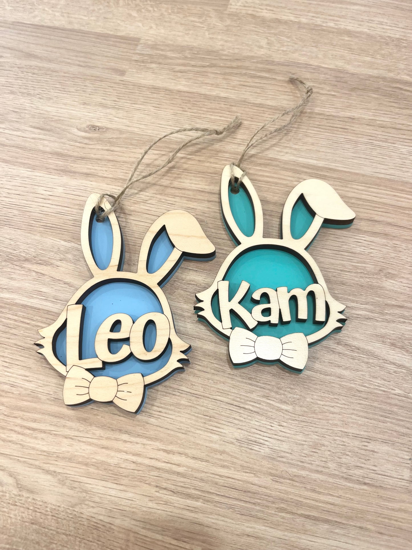 DOUBLE LAYER EASTER BUNNY TAG