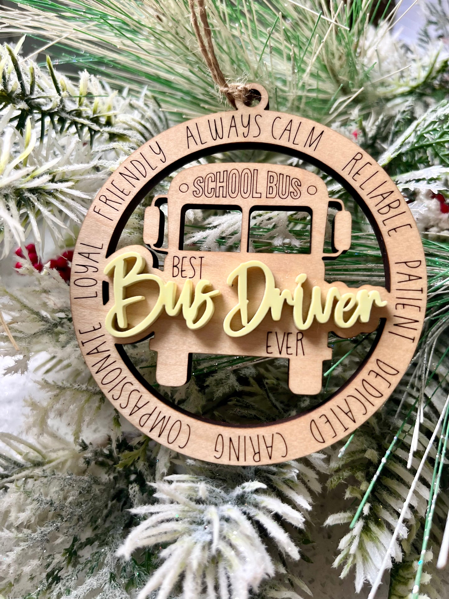 LAYERED BUS DRIVER ORNAMENT