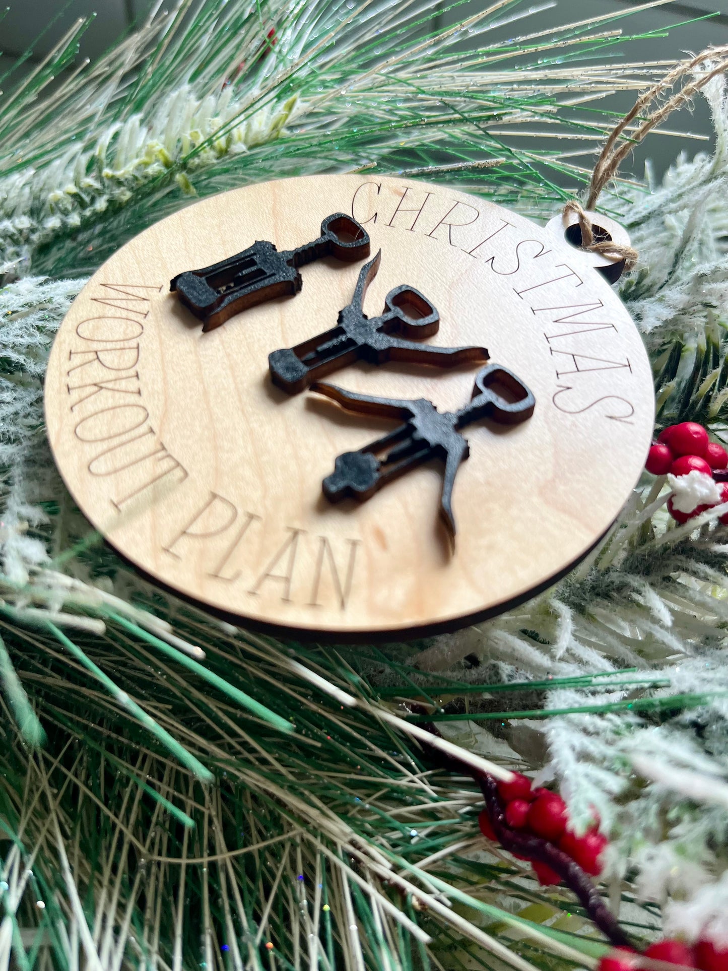 CHRISTMAS WORKOUT PLAN ORNAMENT