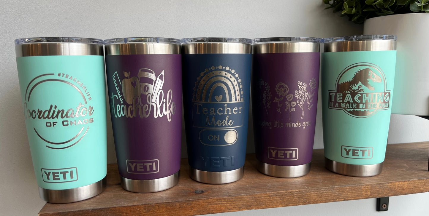 TEACHER + DAYCARE YETI 20oz RAMBLER