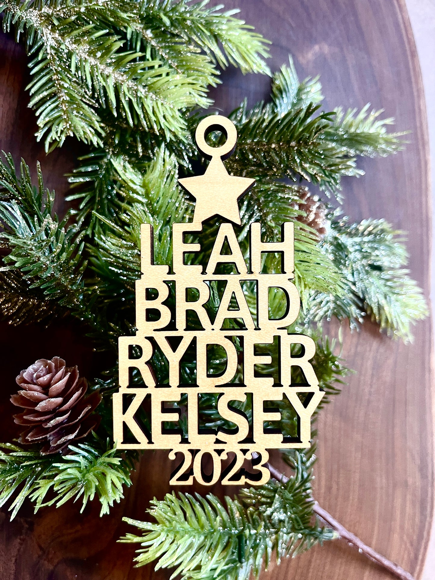FAMILY NAME TREE ORNAMENT