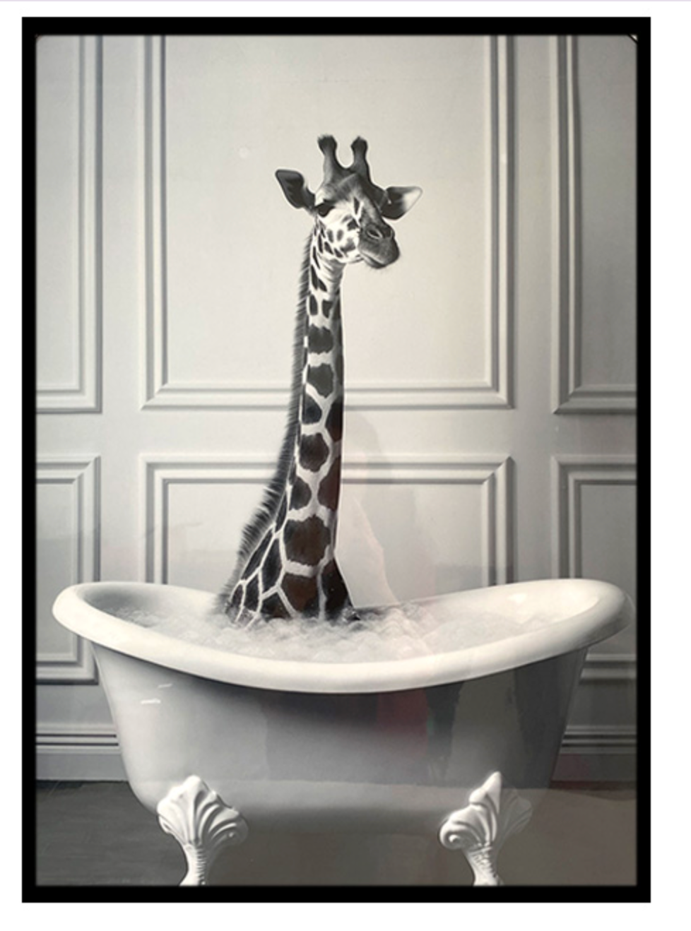 LARGE GIRAFFE IN TUB / K54813
