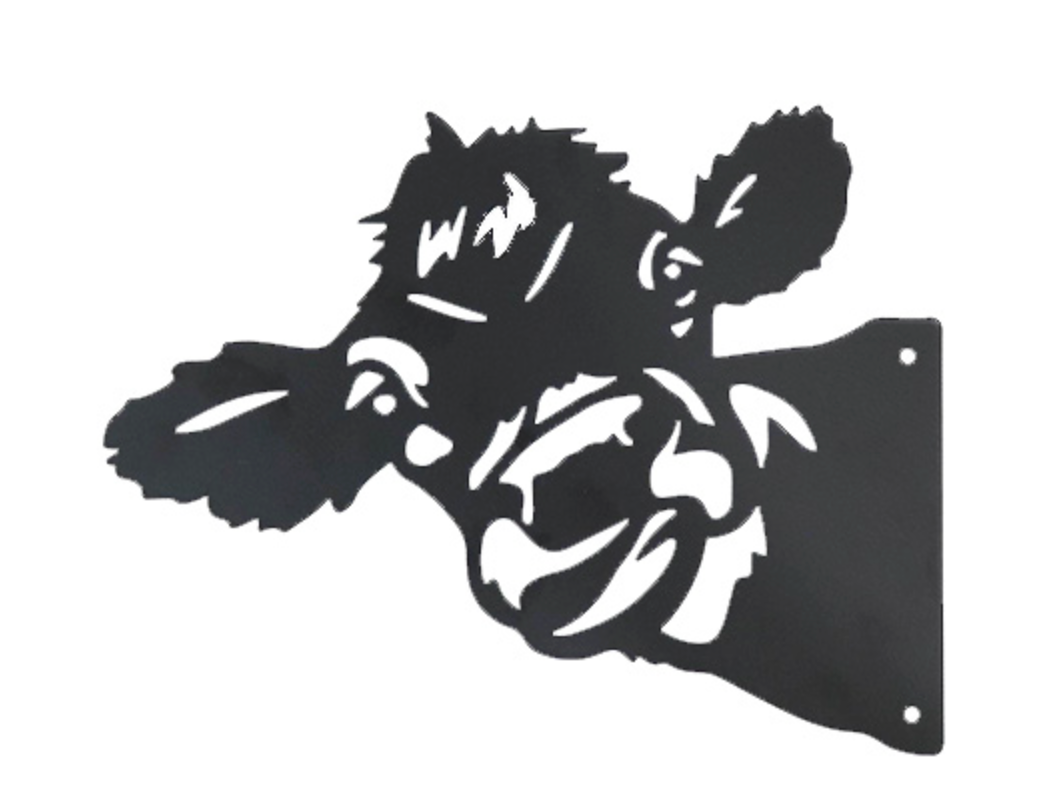 METAL COW POST / K55003