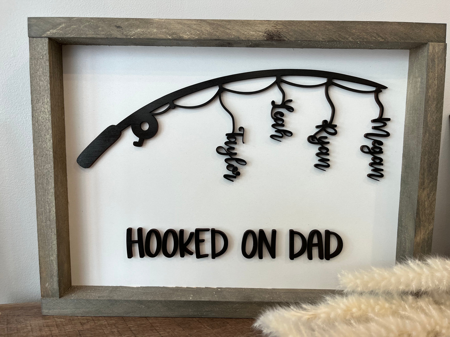 HOOKED ON FRAMED SIGN