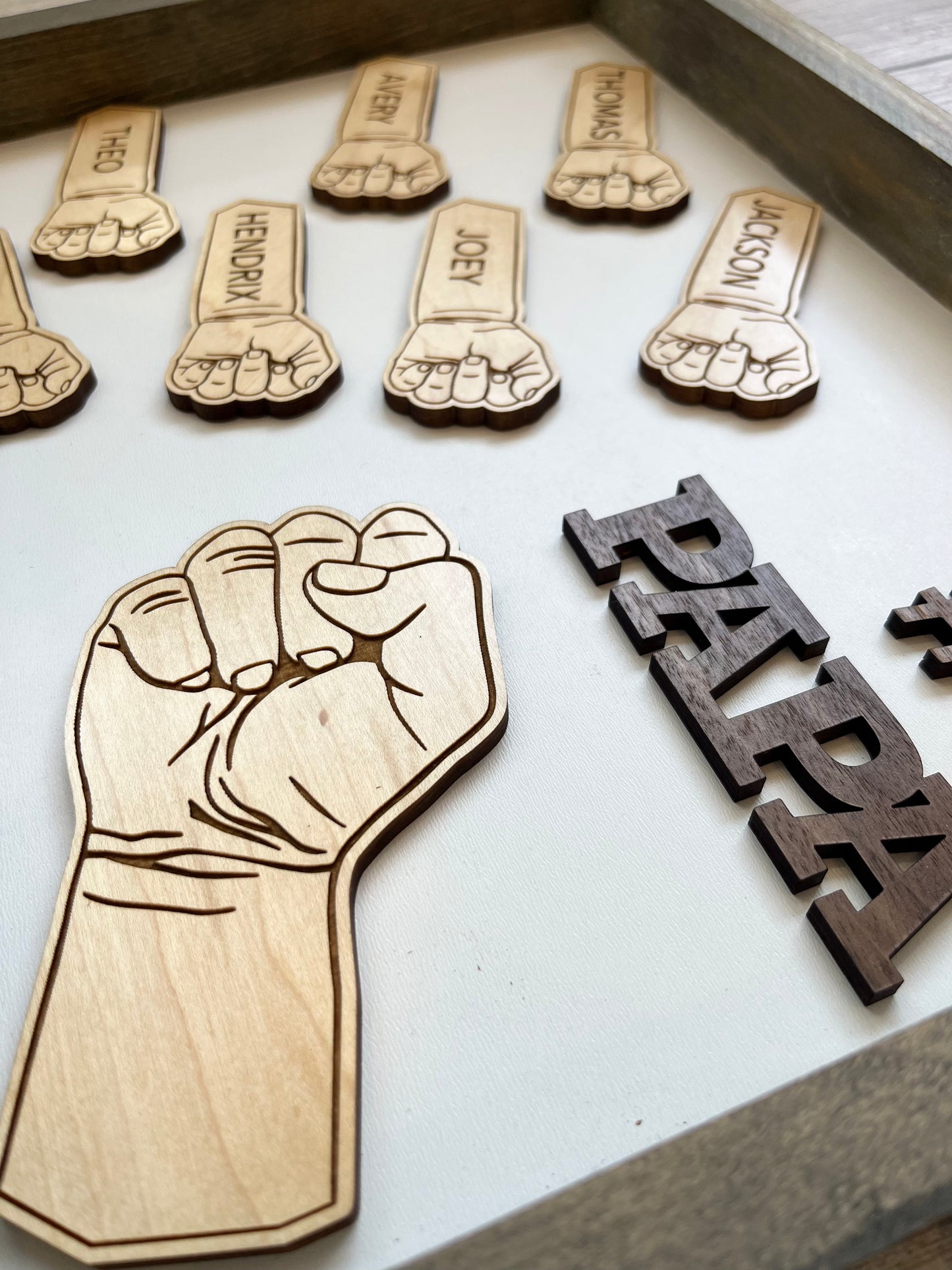 FIST BUMP FRAMED SIGN