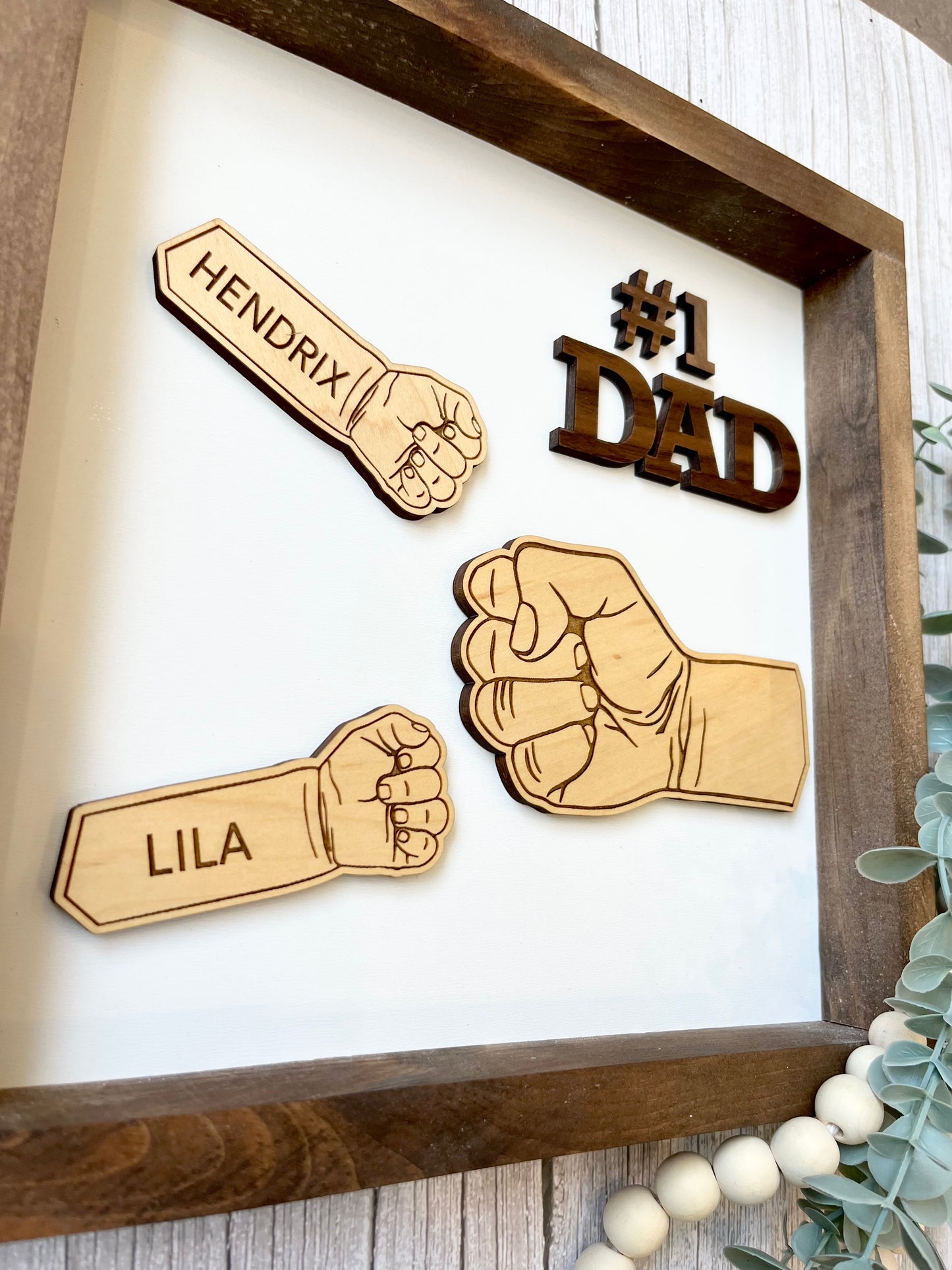 FIST BUMP FRAMED SIGN