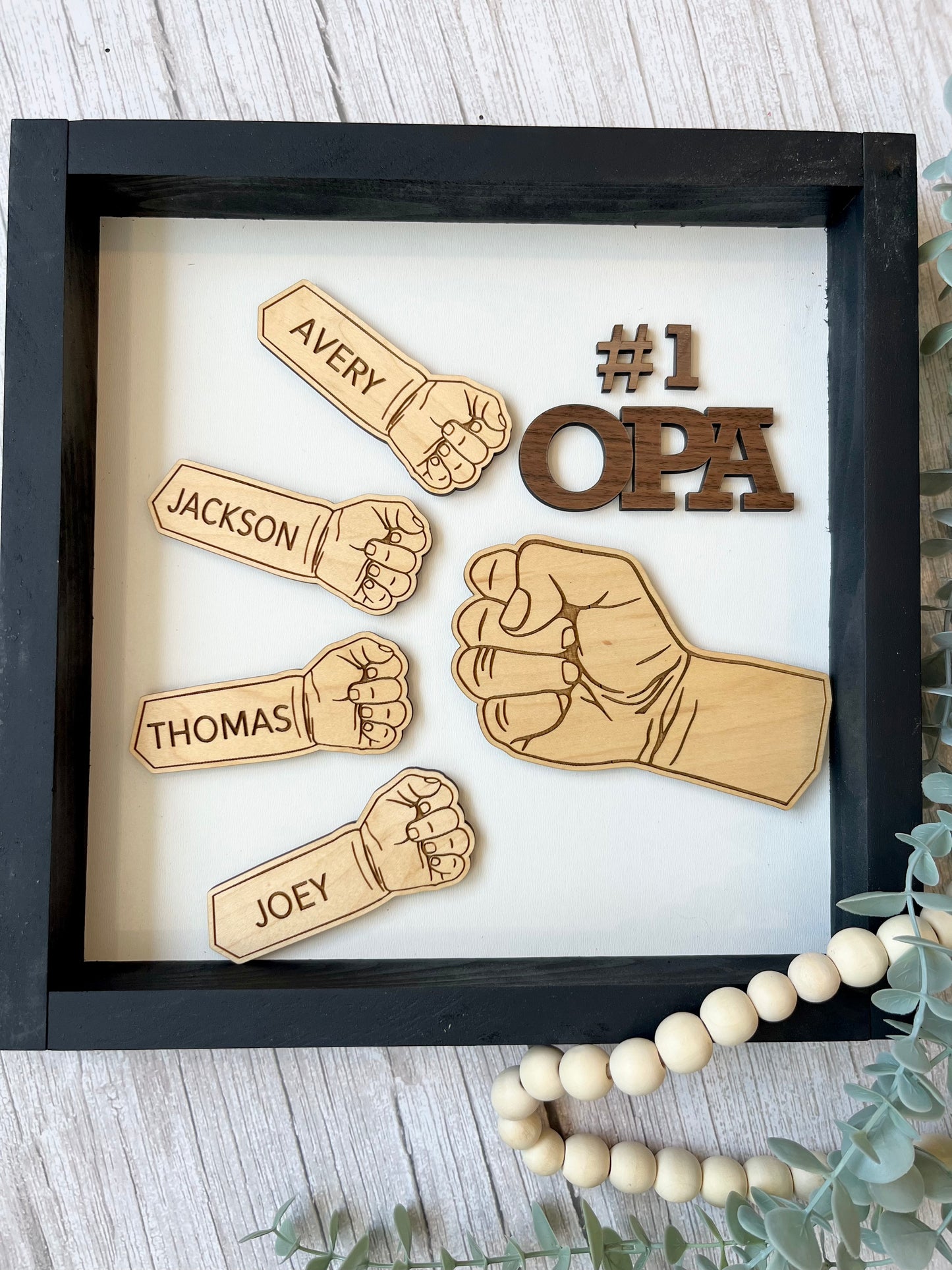 FIST BUMP FRAMED SIGN