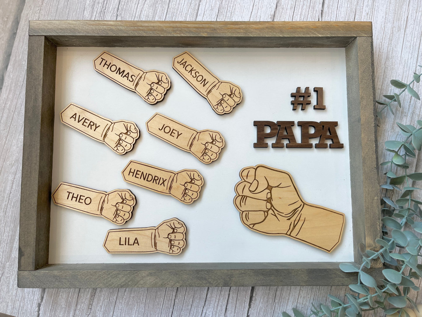 FIST BUMP FRAMED SIGN