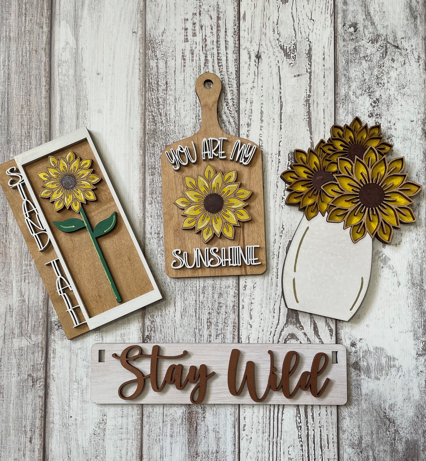 SUNFLOWERS INTERCHANGEABLE WAGON DIY
