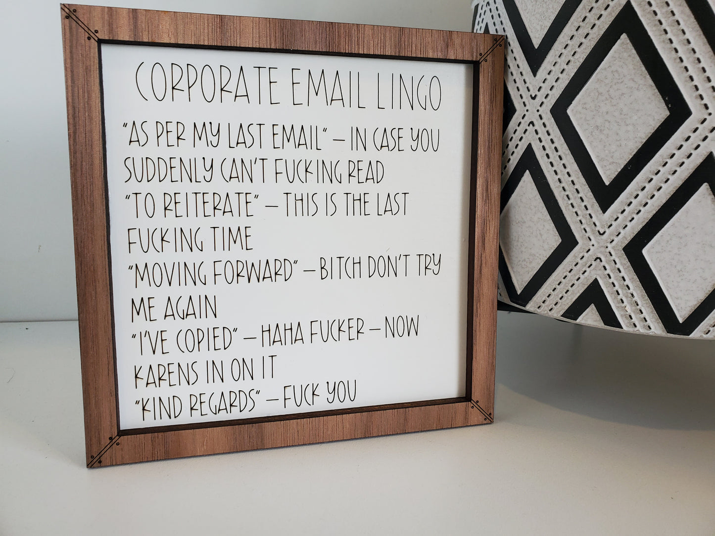 CORPORATE EMAIL LINGO *SWEARY* SHELF LEANER