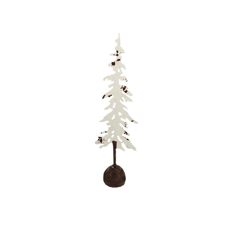DISTRESSED WHITE METAL TREE / K42883