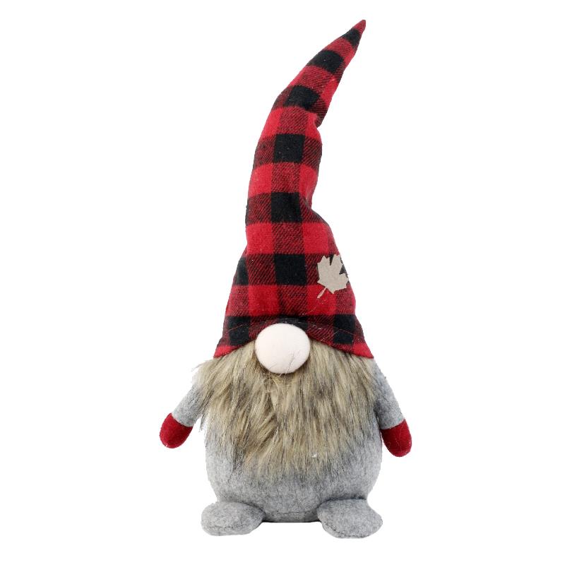 MEDIUM CANADIAN PLAID GNOME / K49227
