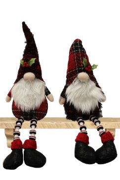 FABRIC BEADED LEG GNOME / S319