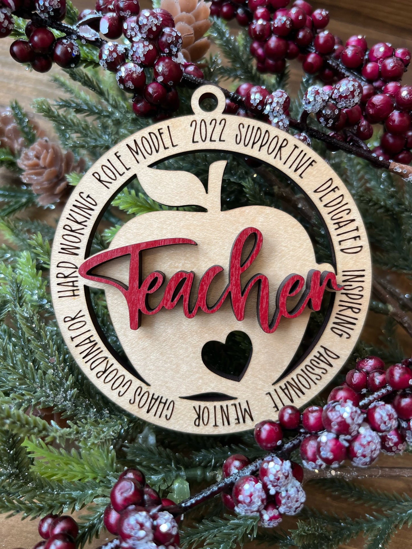 LAYERED TEACHER ORNAMENT