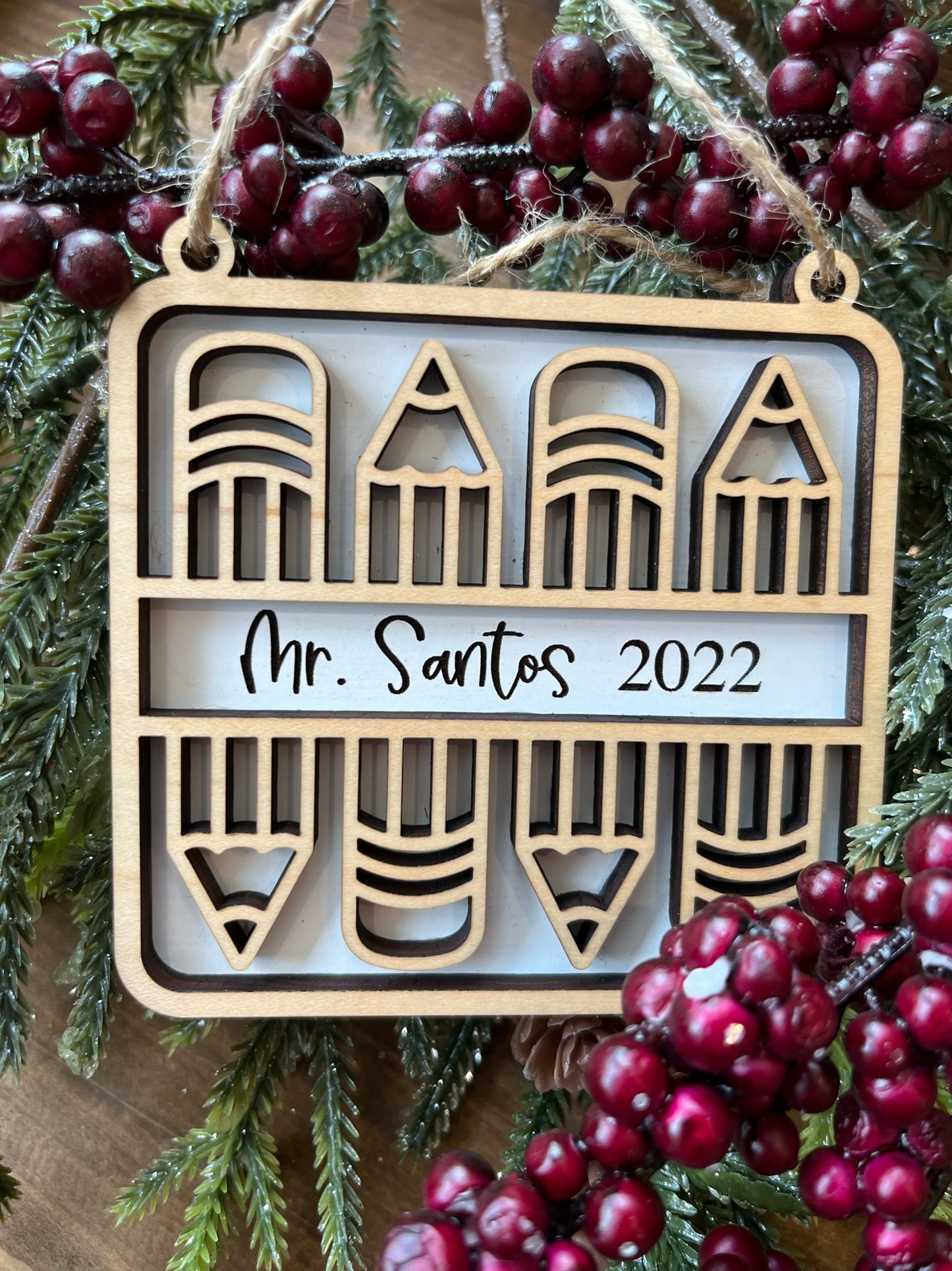 PERSONALIZED PENCIL ORNAMENT