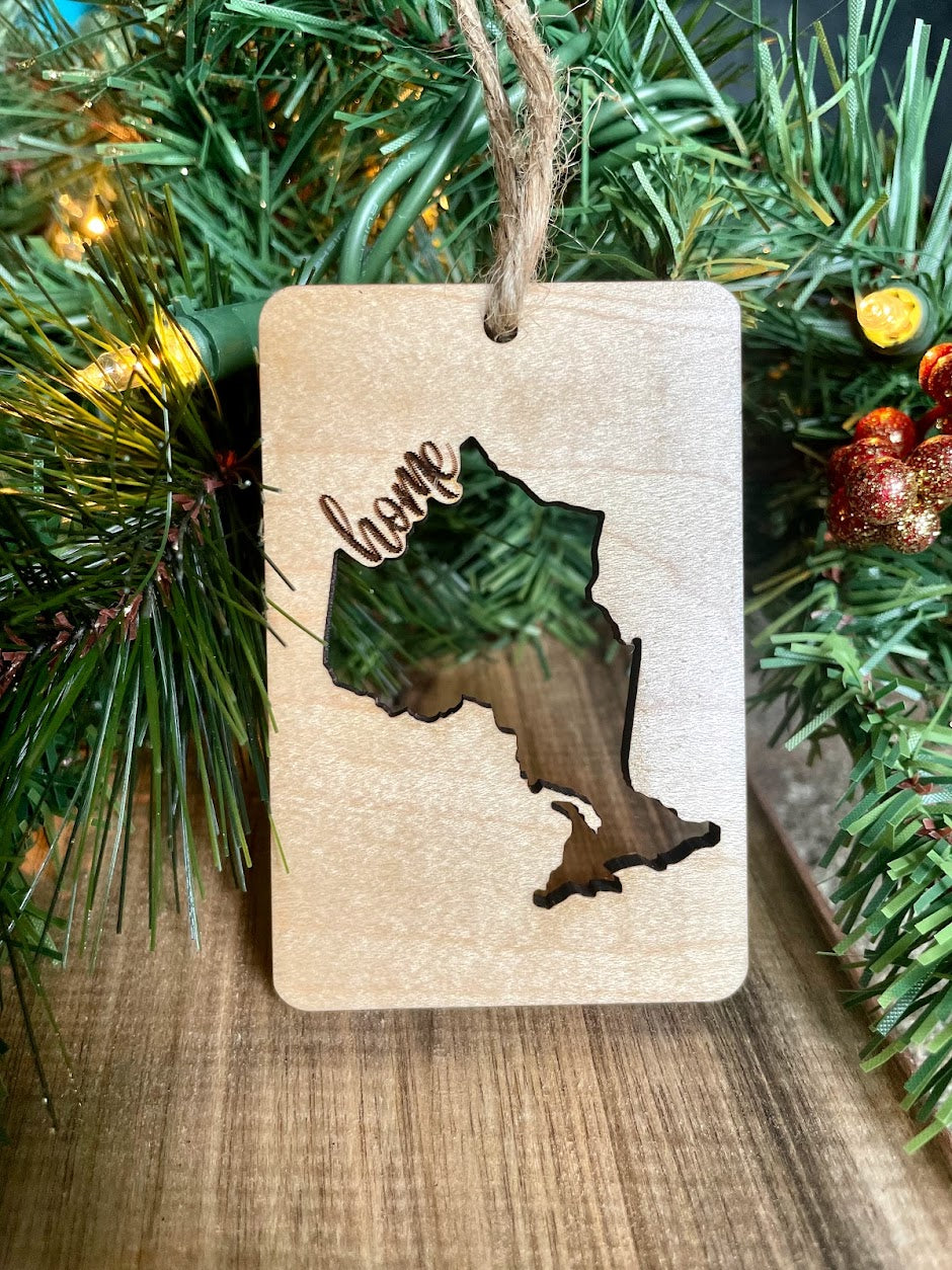 HOME CUTOUT ORNAMENT