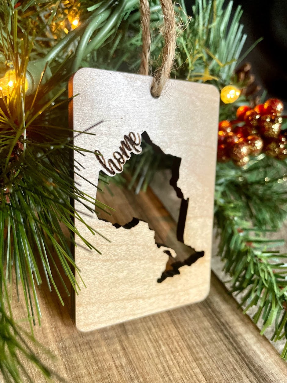 HOME CUTOUT ORNAMENT
