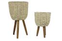 WOVEN PLANTER STANDS / S828