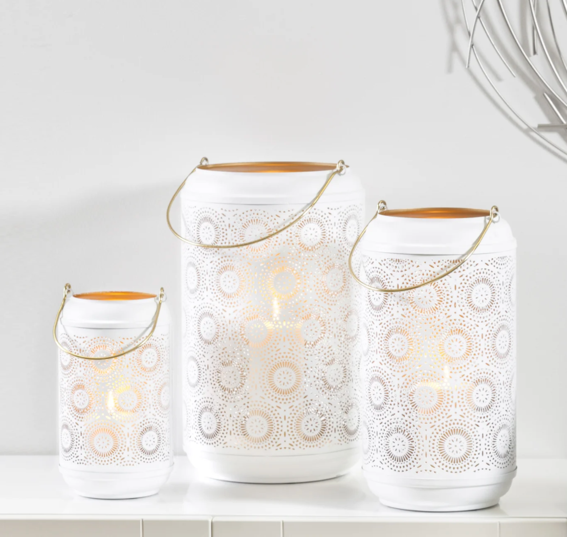 METAL WHITE LANTERNS / TT902959