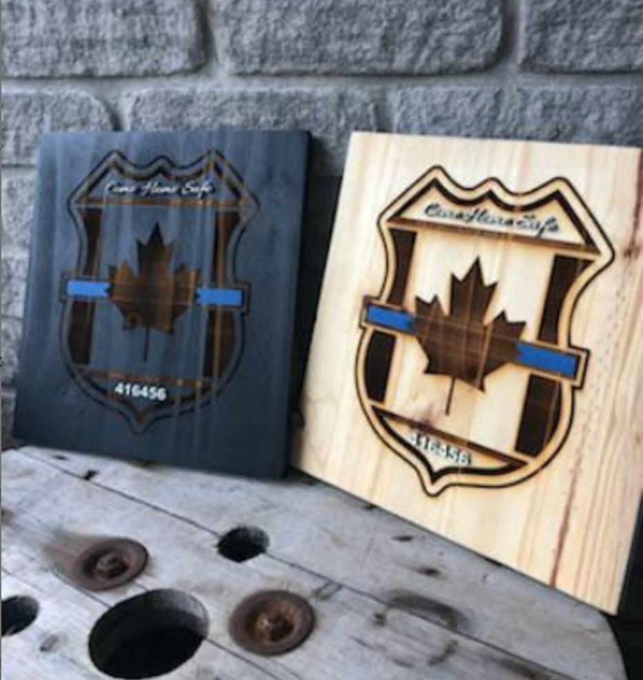 Engraved Police Badge Sign