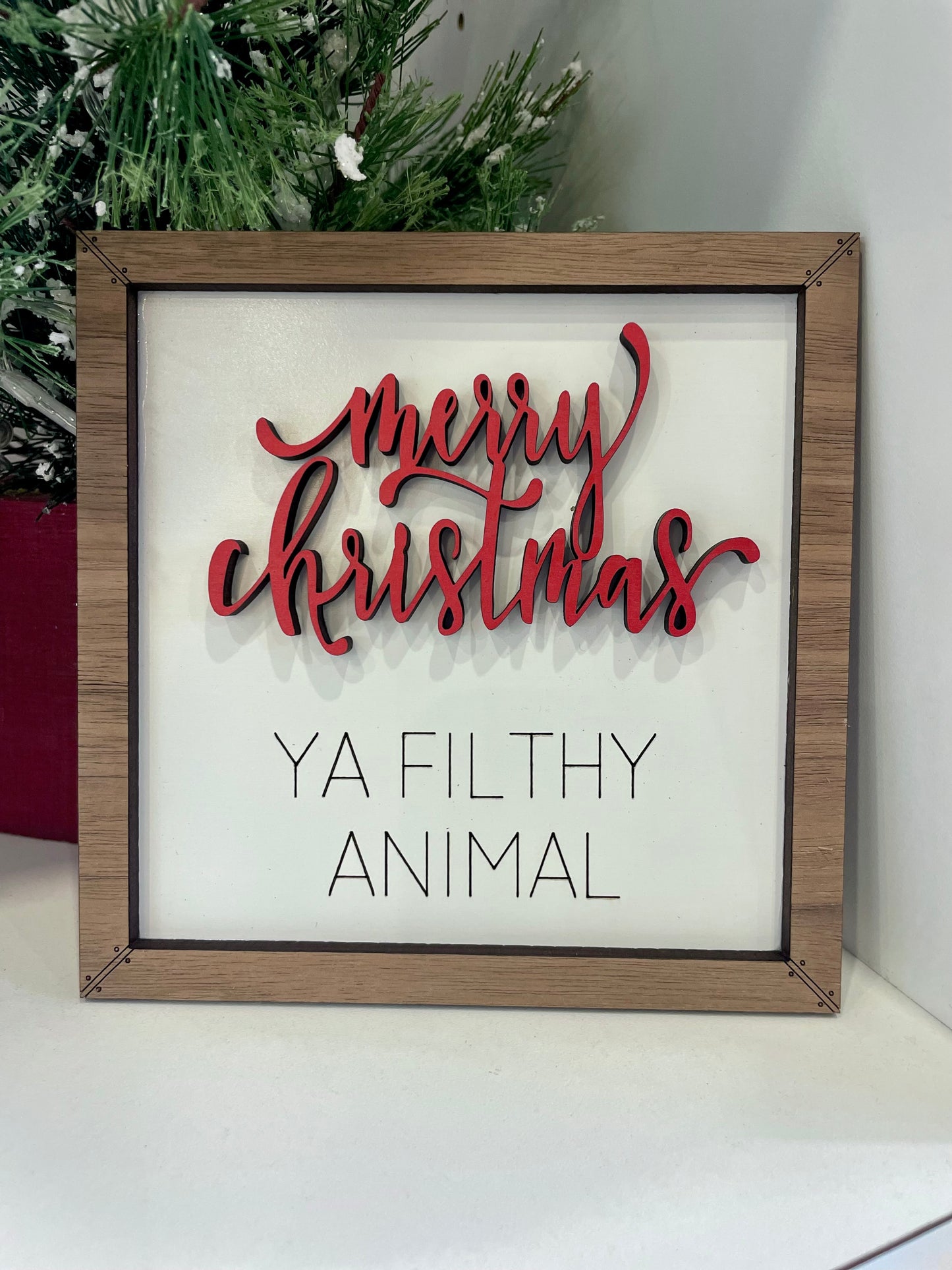 MERRY FILTHY ANIMAL / 6" SHELF FRAMED