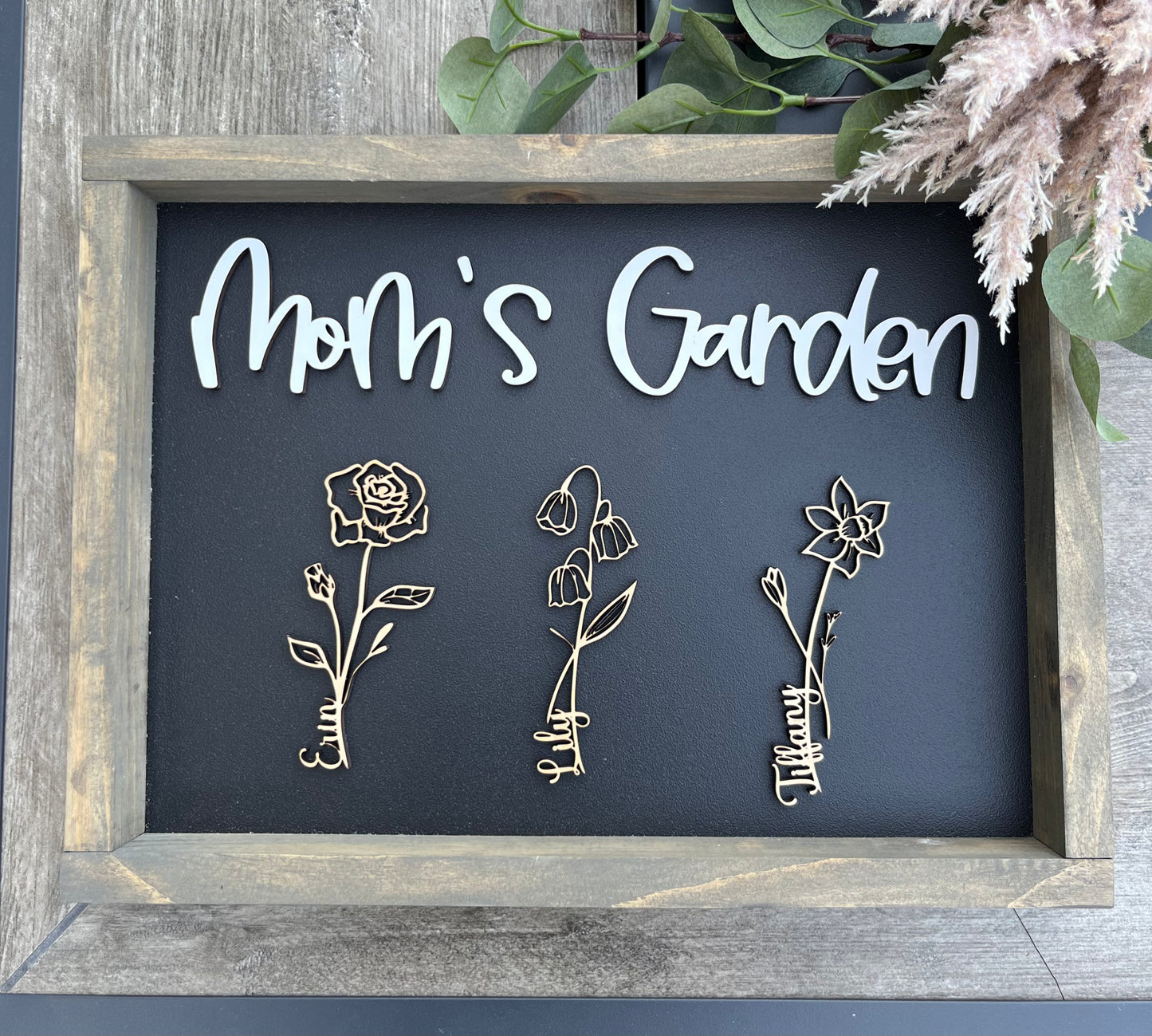 FLOWER GARDEN FRAMED SIGN