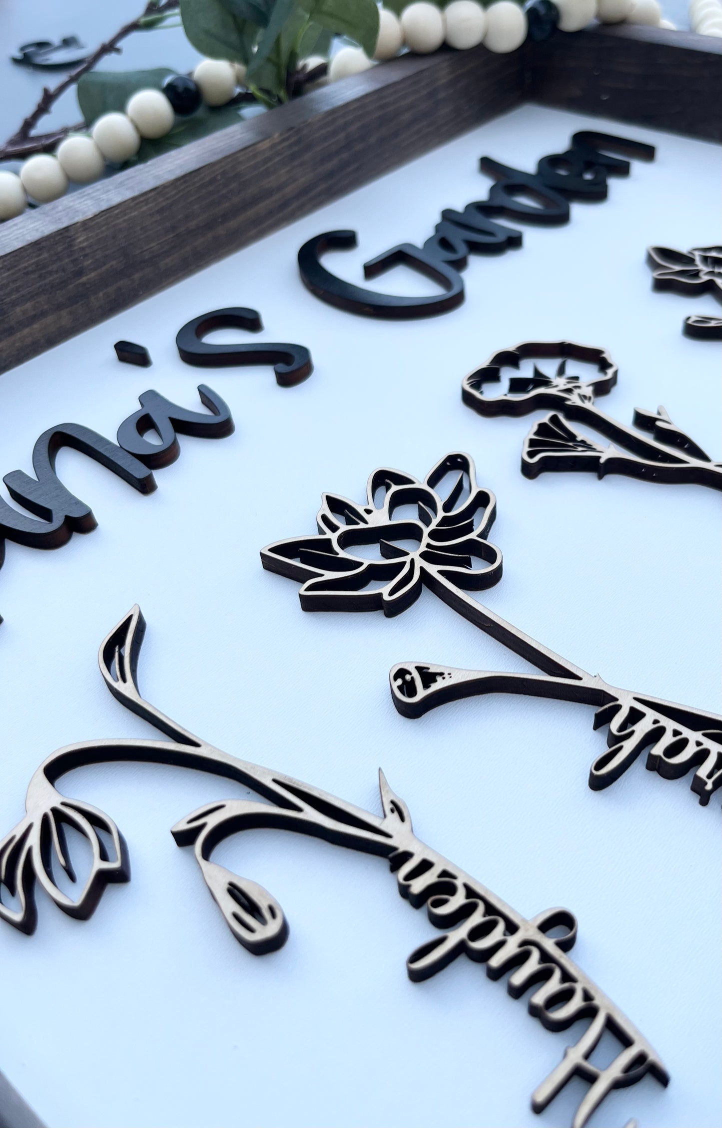 FLOWER GARDEN FRAMED SIGN