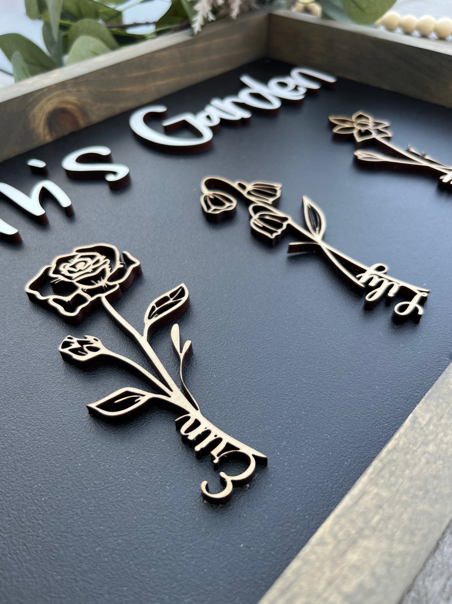 FLOWER GARDEN FRAMED SIGN