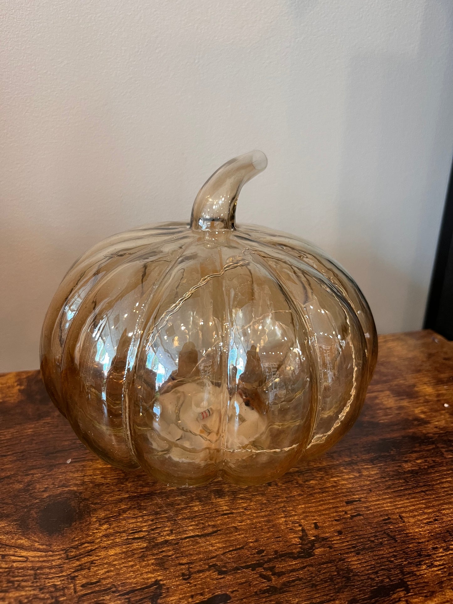 GLASS PUMPKIN - LIGHT UP