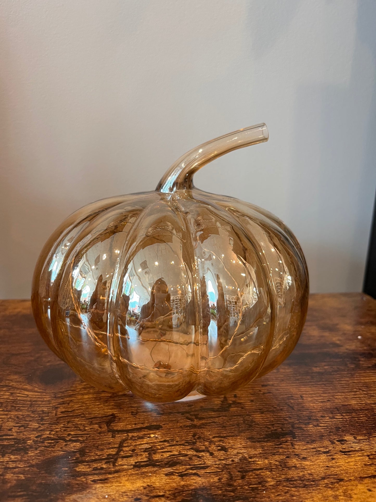GLASS PUMPKIN - LIGHT UP