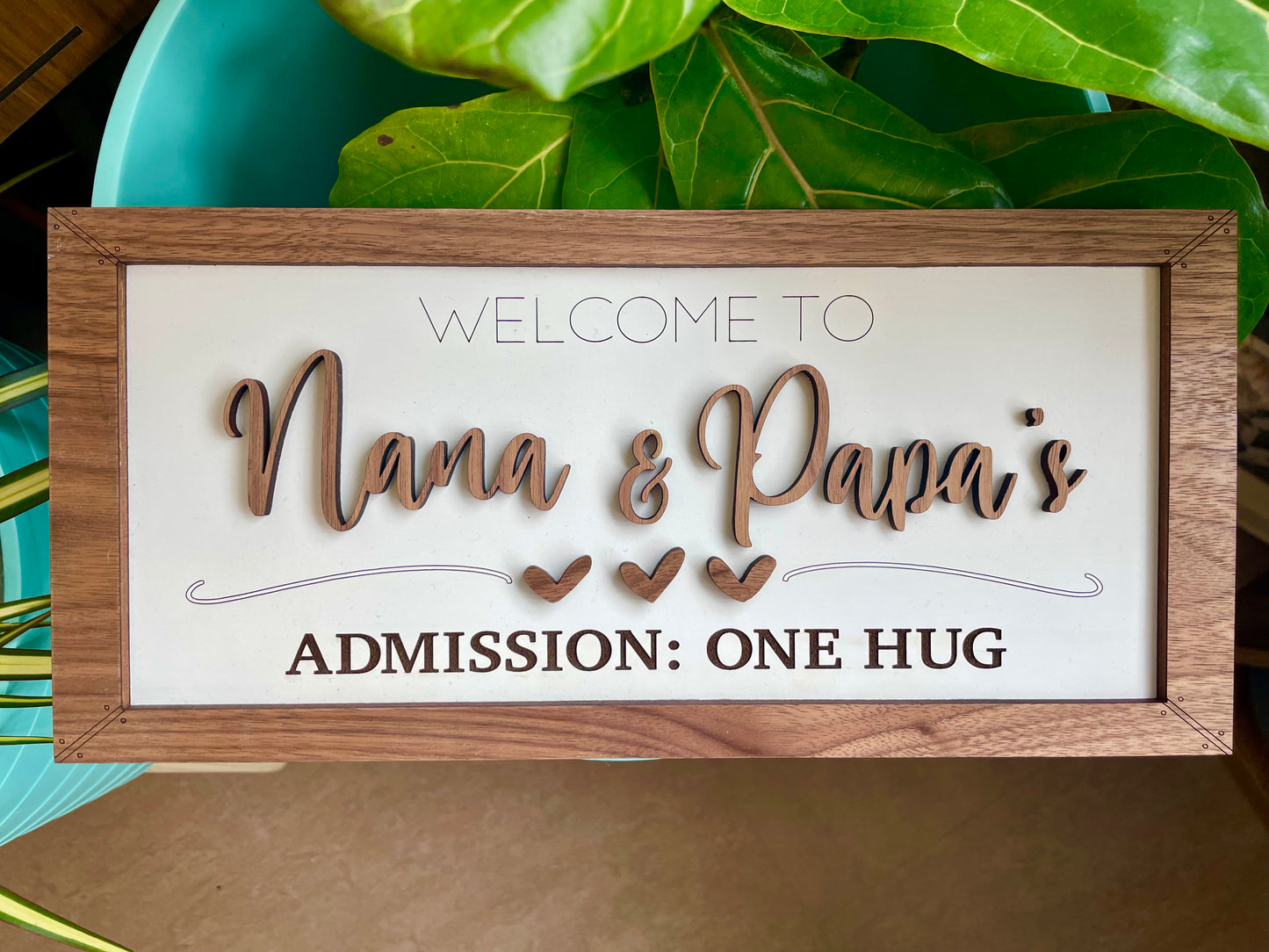 WELCOME TO GRANDPARENTS HOUSE, ADMISSION ONE HUG