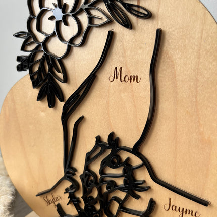 MOM & KIDS HAND SIGN - MOTHER'S DAY