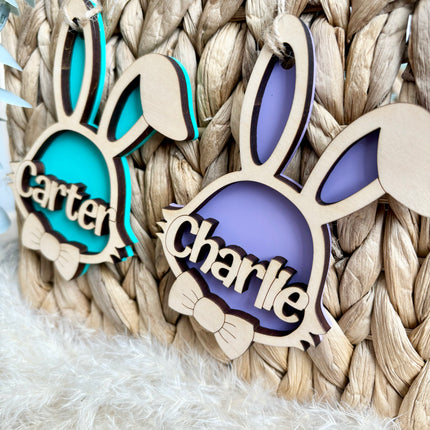 DOUBLE LAYER EASTER BUNNY TAG