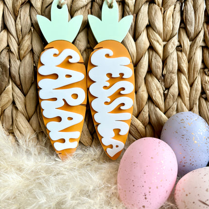 LAYERED CARROT EASTER TAG