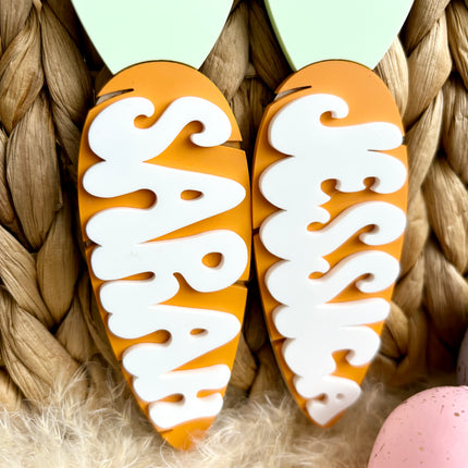 LAYERED CARROT EASTER TAG