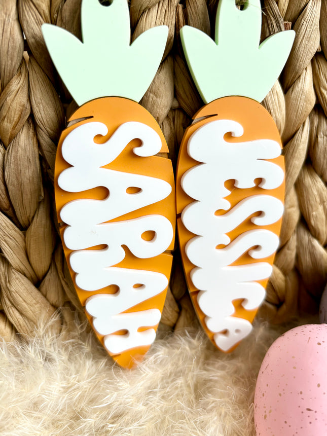 LAYERED CARROT EASTER TAG