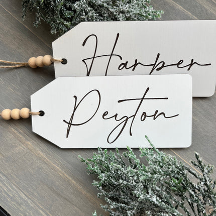 STOCKING TAGS ENGRAVED
