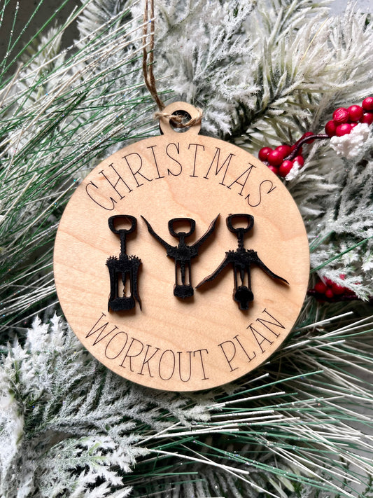 CHRISTMAS WORKOUT PLAN ORNAMENT