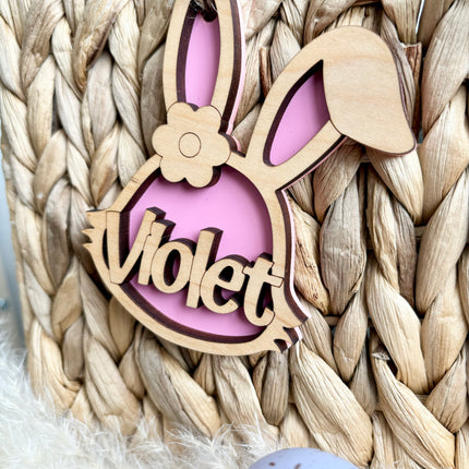 DOUBLE LAYER EASTER BUNNY TAG