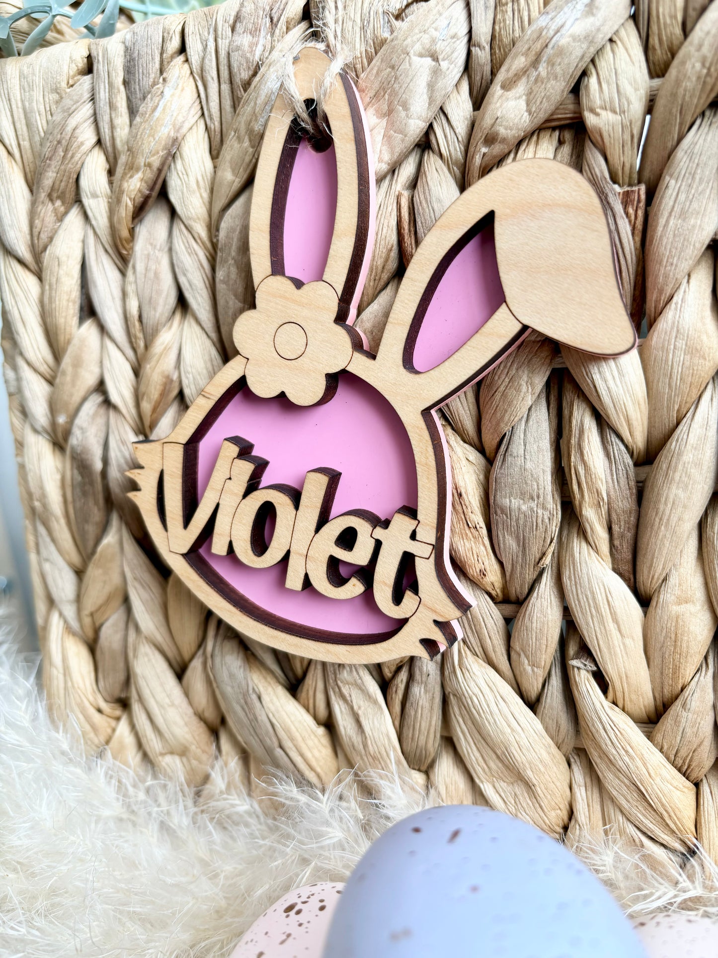 DOUBLE LAYER EASTER BUNNY TAG